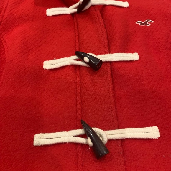 Hollister Women’s Red Wool Toggle Coat - Picture 3 of 6